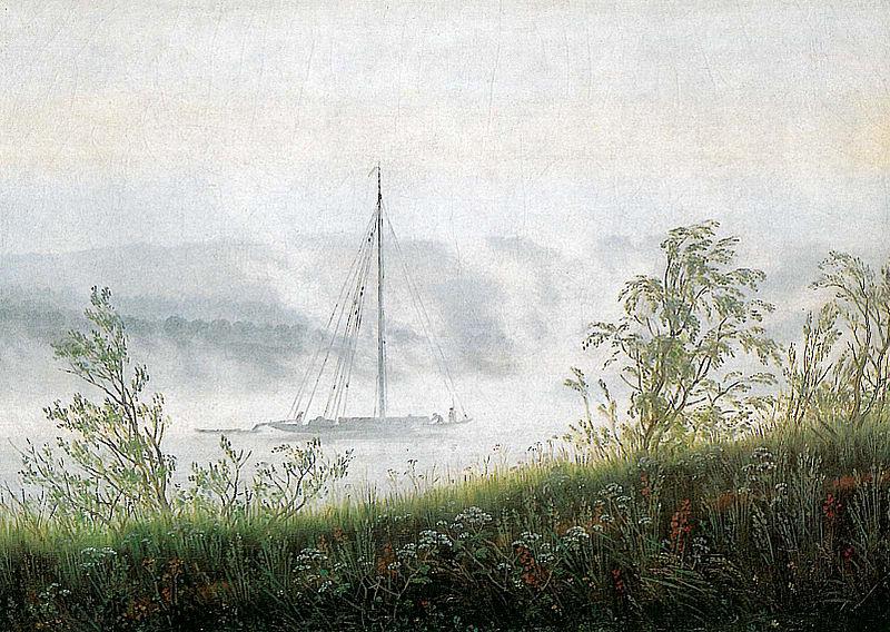 Caspar David Friedrich Elbschiff im Fruhnebel oil painting picture